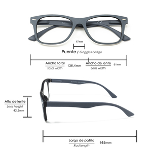 Gafas de lectura Illinois Grey con aumento de +1.0 - Product Image 2
