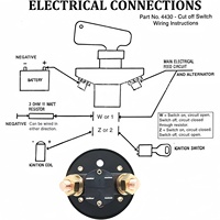 Interruptor Rotatorio de Desconexión de Batería 12V 24V de Alta Corriente para Coche, RV, Yate, Marino, Piezas de Modificación Anti-Fugas