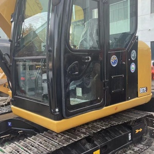 รถขุด CAT 307E สีเหลืองดำ รุ่นติดตั้งห้องโดยสาร แบบตีนตะขาบ อุปกรณ์ก่อสร้างสำหรับงานหนัก - Product Image 2