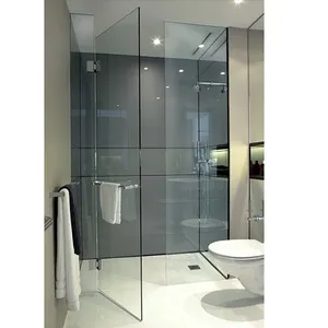 Custom luxury Tempered Glass sliding door whole glass shower room for hotel