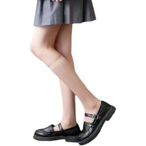 Medias de seda hasta la pantorrilla para mujer, 5D ultrafinas, color piel, transparentes, resistentes a desgarros, para usar en verano - Product Image 2