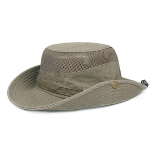 Sombrero de Pesca y Montañismo Unisex a Rayas <span class=keywords><strong>Bai</strong></span> Xiaoyuan, Gorra de Verano para Exteriores, Transpirable, de Malla de Algodón, con Protección Solar - Product Image 5