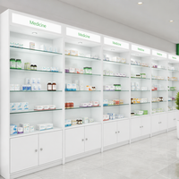 Vitrine de présentation haut de gamme pour le commerce de détail, armoire de présentation en verre, 4 étagères en verre, présentoir moderne pour magasin, article très demandé