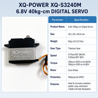 Servomoteur 40KG à couple élevé, engrenage numérique en titane, étanche, pour bras robotique XQ-POWER XQ-S3240M, direct usine, 6.8V