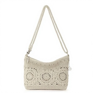 Convertible Crossbody <b>Purse</b> Hand Crochet Lady Handbag Everyday Travel 3-in-1 <b>Small</b> Crossbody Bag Zipper Closure Polyester - Product Image 2