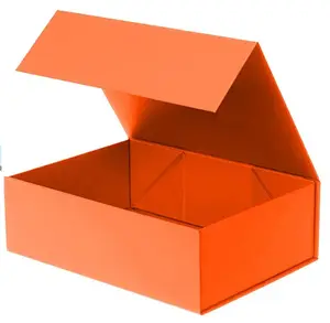 Высококачественная Роскошная матовая черная упаковка складная бумажная коробка Магнитная Складная Подарочная коробка с магнитной крышкой