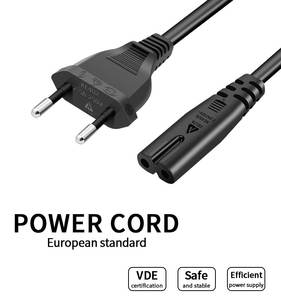 欧盟验证0.75mm ² 欧盟<span class=keywords><strong>2</strong></span>针至C8电源线1.8米黑色 | 实验室仪器和商用电器 - Product Image 6