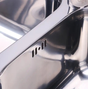 Hiện Đại Duy nhất Bát bồn rửa bồn tắm nhà bếp dưới núi bồn rửa nhà bếp với <span class=keywords><strong>drainboard</strong></span> nhà bếp e-mạ thép không gỉ phổ biến vuông - Product Image 5