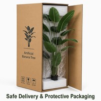 Palmier artificiel réaliste de type Traveler 80-180 cm, plante en pot à feuilles de bananier pour la décoration intérieure et extérieure de la maison et du bureau