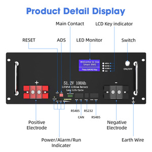 ระบบเก็บพลังงานแสงอาทิตย์200ah 100AH 51.2โวลต์ Lifepo4แบตเตอรี่ลิเธียมไอออน - Product Image 3