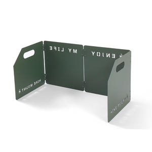 Paravientos Plegable de Metal para Camping, Deflector de Viento Portátil de Tres o Cuatro Pliegues para Cocina y Picnic - Product Image 3