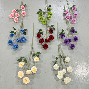 Vente directe d'usine, fleurs de pivoine artificielles, 6 têtes, fleurs en soie, décoration de mariage, style européen, moulage par injection - Product Image 2