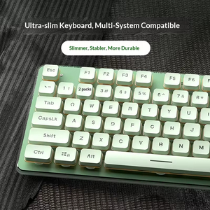 คีย์บอร์ดแบบมีสาย 104 ปุ่ม คีย์บอร์ดเงียบสำหรับเล่นเกม อุปกรณ์ต่อพ่วงคอมพิวเตอร์สำนักงาน - Product Image 4