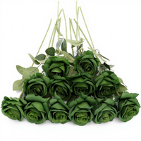 Kunstmatige ijzeren zijden roos, enkele steel, nepbloem, 51cm, elegante boeket wanddecoratie, bruiloften, huisdecoratie, Valentijnsdag