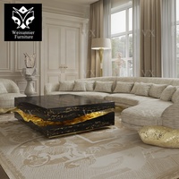 Boca table basse de luxe en marbre Calacatta au design carré moderne pour salon meubles de maison