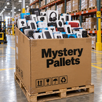 Palettes mystère d'électronique en gros, stock mixte avec smartphones, tablettes, ordinateurs portables, montres connectées, écouteurs sans fil pour boutique en ligne