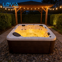 LOVIA Best Seller Balboa Hot Tub Spa Bathtub Jaccuzi Da Interno Whirlpool Spa Luxury 5 Person Hot Tub with Light for Outdoor