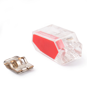 Connettore per cavo elettrico Mini cavo rapido 2P conduttore compatto universale giunzione a molla connettore di cablaggio morsettiera Push-in - Product Image 1