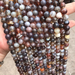 Persiane naturali personalizzate Persian Agate Perline 8mm perle di pietre preziose per la creazione di gioielli - Product Image 5