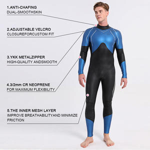 <span class=keywords><strong>Combinaison</strong></span> de plongée unisexe 3 mm à manches longues, personnalisable avec logo, en néoprène lisse pour <span class=keywords><strong>triathlon</strong></span>, surf et natation - Product Image 2