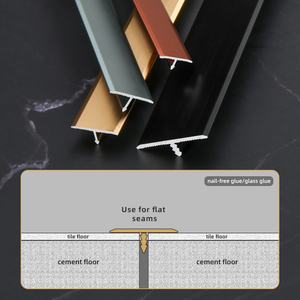 Bande de finition en alliage d'aluminium en forme de T pour carrelage de cuisine, magnifiquement conçue, durable, étanche et auto-adhésive - Product Image 4