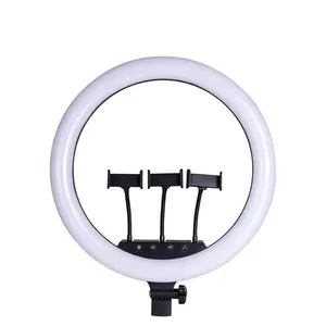 Anneau lumineux LED 18 "pour photographie, avec trépied et télécommande, support pour téléphone, Tiktok pour maquillage, Studio Photo, téléphone et vidéo