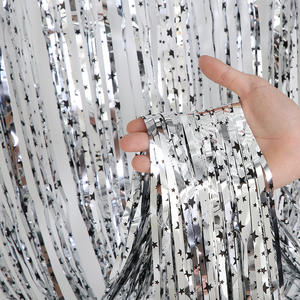 1*2M 쉬머 스타 커튼 술 금속 생일 배경 파티 장식 프린지 배경 졸업 베이비 샤워 결혼식 - Product Image 2