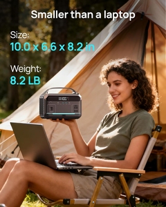 <span class=keywords><strong>Estación</strong></span> <span class=keywords><strong>de</strong></span> Energía Portátil <span class=keywords><strong>de</strong></span> 600W con Batería LiFeP04 <span class=keywords><strong>de</strong></span> 300Wh, con Tomas <span class=keywords><strong>de</strong></span> Corriente Alterna, Banco <span class=keywords><strong>de</strong></span> Energía para Acampar al Aire Libre, Viajar, Hogar y Emergencias - Product Image 3