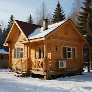 Kabin Kayu pedesaan kayu pinus Rusia konstruksi kayu Real Estate rumah kayu - Product Image 1