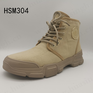 LXG, personnalisé Logo latéral Campus Style Canvas Shoes <span class=keywords><strong>Beige</strong></span> Color Ankle Inch <span class=keywords><strong>Combat</strong></span> <span class=keywords><strong>Boots</strong></span> for Training HSM304 - Product Image 1