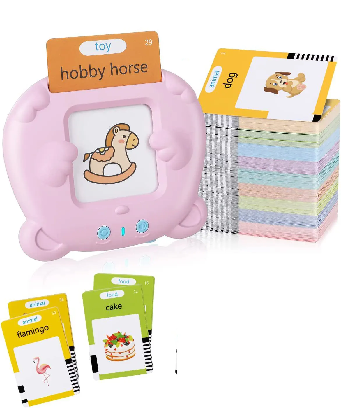 教育キッズ言語学習おもちゃ224の視力の言葉で幼児のためのマシントーキングフラッシュカード