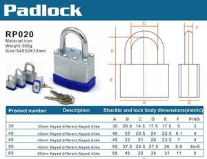 Candado de Seguridad Laminado Resistente al Agua para Exteriores, Gimnasio y Escuela, con Logotipo Personalizado, a Prueba de Polvo y de Acero Resistente - Product Image 5