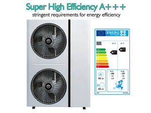 Chauffe-eau à <span class=keywords><strong>pompe</strong></span> à <span class=keywords><strong>chaleur</strong></span> à onduleur unique 20KW 30KW R32 R410A énergie de l'air chauffage intérieur eau chaude chauffe-eau triplex réservoirs - Product Image 5