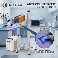 Máquina de Marcado Láser UV Voladora FK SPEEDA UV5030 de 3W 5W 10W para Botellas de Plástico y Vidrio, Empaquetado de Alta Velocidad 200m/min