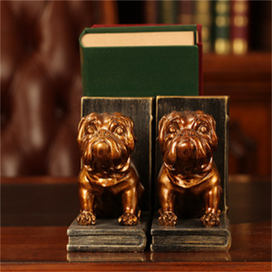 Porte-livres décoratifs en résine en forme de chiot <span class=keywords><strong>Shar</strong></span> <span class=keywords><strong>Pei</strong></span> mignon, style rustique américain, ornements de décoration intérieure vintage vieillis - Product Image 2