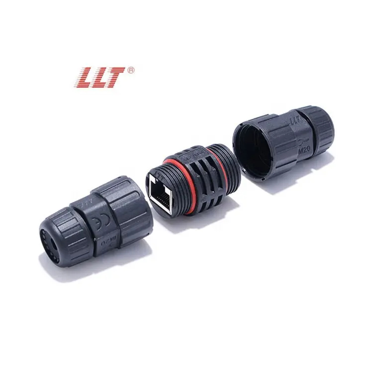 Enlace de cable de red LLT, conector impermeable RJ45