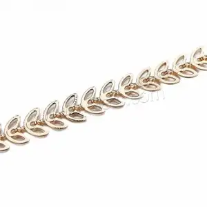 wholesale Brass Bar Chain gold color plated DIY 100m/Bag 1473516