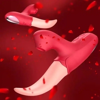 Wiederauf ladbarer Nippel Mastur bator Klitoris sauger Stimulator Mini Clit Rose Zunge lecken Vibrator für Frauen