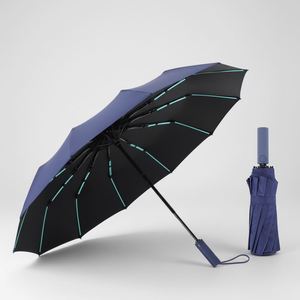 Bulk Umbrellas Custom Green Designer Umbrella Printing Logo Wood Handle Portable <b>Car</b> Automatic Manual Compact Travel Umbrella - Product Image 2