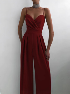 2026 <b>Floor</b> <b>Mopping</b> Fashion Forward Elegant Wedding Party Straight Wide Leg Rompers Women Jumpsuit Dress - Product Image 5