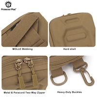 Protector Plus - Sacoche de ceinture tactique légère en nylon à coque rigide pour accessoires EDC - Sac banane tactique d'extérieur