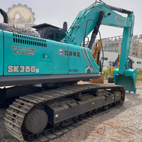 Excavadora Hidráulica Kobelco SK350LC Usada en Buen Estado de Funcionamiento, Excavadora de Orugas de 35 Toneladas para Proyectos de Construcción de Carreteras y Canteras