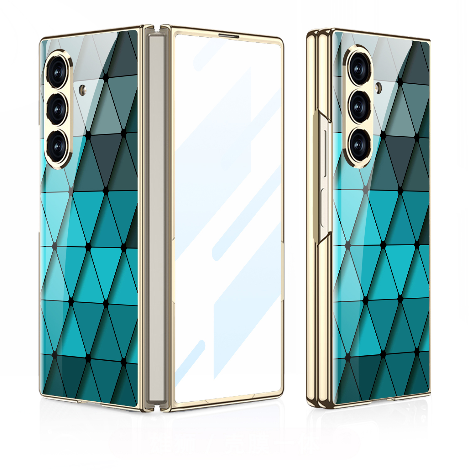 Diamond-shaped blue