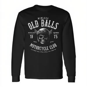 Camiseta de manga larga Old Balls Motorcycle Club, regalo de 50 cumpleaños para hombre, diseño vintage de 1975 - Product Image 2
