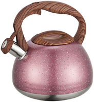 Bouilloire à thé sifflante en acier inoxydable de 3.0 litres, cuisinière à induction et cuisinière à gaz, pot en plastique pour la maison et le camping
