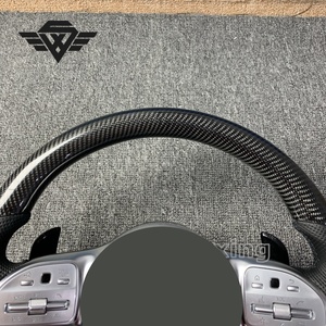 Volante de fibra de carbono de cuero deportivo para Mercedes Benz <span class=keywords><strong>AMG</strong></span> <span class=keywords><strong>GT</strong></span> 63 s W205 W166 W177 W204 W217 W222 C63 E63 S63 G63 CLS - Product Image 4