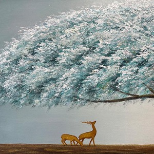 Bán buôn 180x70cm 100% tay sơn phòng khách trang trí nội thất món quà trừu tượng trang trí cây sơn dầu - Product Image 5