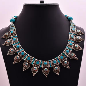 จี้เงินทิเบตโบราณประดับพลอยเทอร์ควอยซ์แบบฝังขอบ สำหรับงานหมั้น งานแต่งงาน และวันครบรอบ - Product Image 6