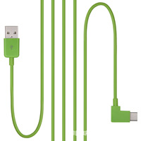 Kabel USB 3A Tipe C 3.0 Pengisian Cepat 90 Derajat Sudut Kanan A ke C Berlapis Pelindung Nilon Datar Pita 90 Derajat Kabel USB Tipe C
