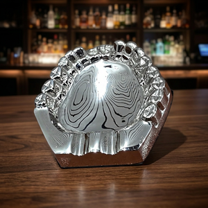 Tragbarer Aschenbecher in Form eines menschlichen Kieferns mit Zähnen und Schädel, aus Messing, im klassischen Design für Internetcafés - Product Image 3
